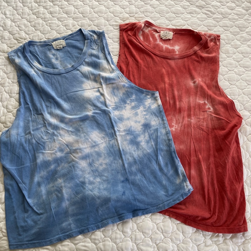 PST Los Angeles Tie Dye Tank Tops Size Large